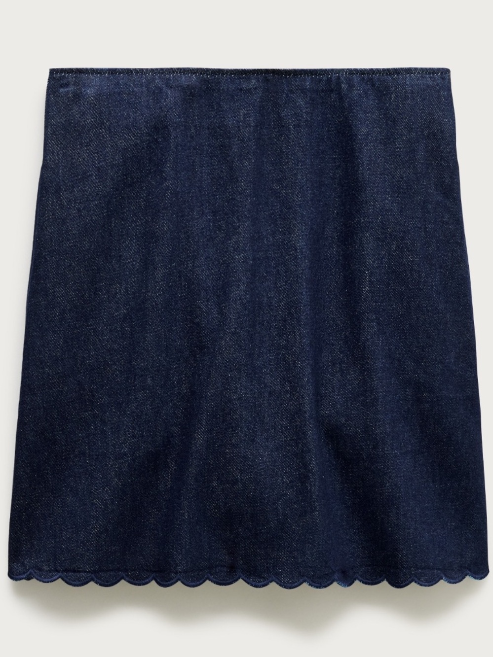 NWT - J. Crew Fairfax Scalloped Mini Skirt in Denim